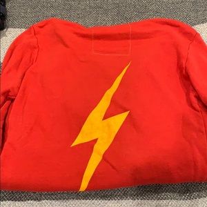 Aviator Nation Red W/ Gold Bolt Zip up Hoodie M